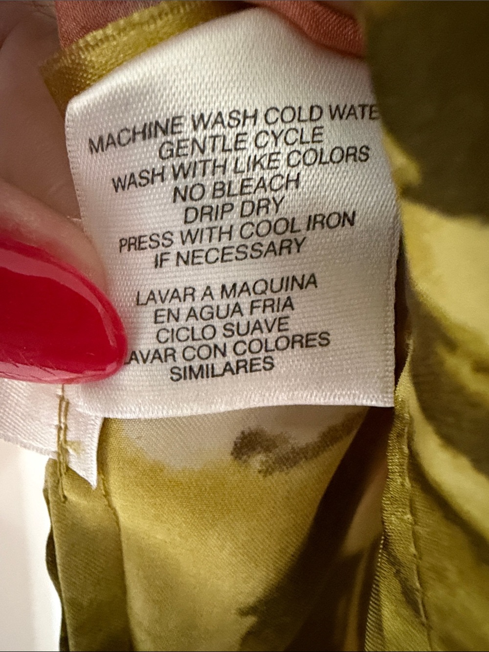 Ann Klein Sleeveless Floral Pleated Front Top - Coral & Olive, XL - Picture 5 of 5